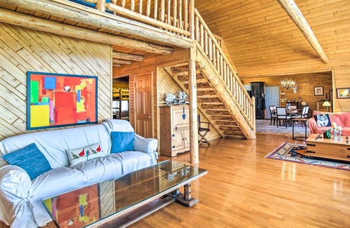 Garth Point Cabin | Beachfront Lake Michigan Log Cabin with Sauna!