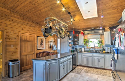 Garth Point Cabin | Beachfront Lake Michigan Log Cabin with Sauna!