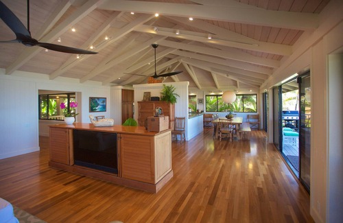 Wainiha House | Beachfront Luxury Home, Panoramic Ocean Views, Walk To Tunnels Beach TVNCU-1214