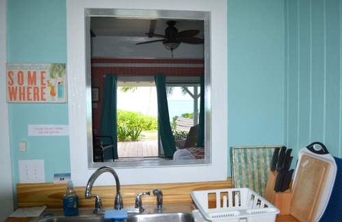 Spanish Wells Apartment | Beachfront one bedroom studio with full kitchen, covered porch and open deck.