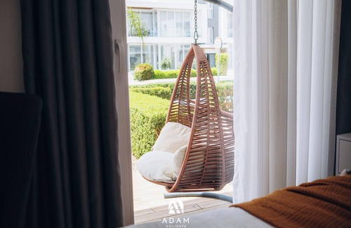 Bogaz Apartment | Beachfront one-bedroom apartment in hotel-like resort in Bogaz