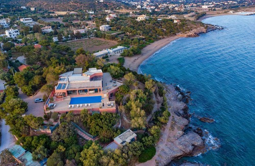 Legrena Villa | Beachfront Pool Villa Pasithea in Sounio, Athens