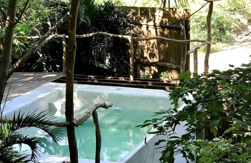 Arroyo Cruz House | Beachfront tree cabin with deck pool