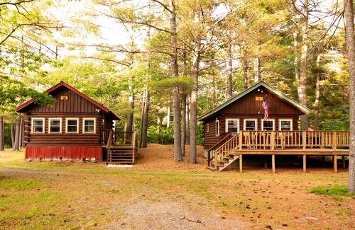 Penobscot County Cabin | Bear's Den 1 Bed/1 Bath Charming Rustic Log Cabin