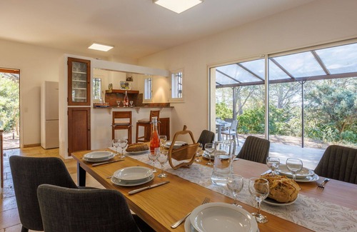 Saint-Hilaire-d'Ozilhan House | Beautiful private villa with hot tub, A/C, WIFI, private pool, TV, patio and panoramic view