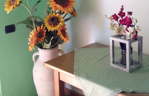 Santa Giustina Apartment | Beautiful Studio "SoleLuna" with garden and views of the Dolomites