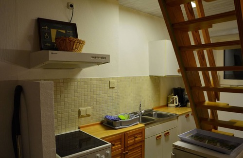 Nebel Apartment | Beautiful apartment on the edge of the forest with terrace and beach chair