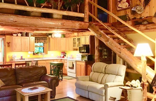 Brill House | Beautiful, Authentic Log Cabin Home, Complete With All of the Classic Luxuries.