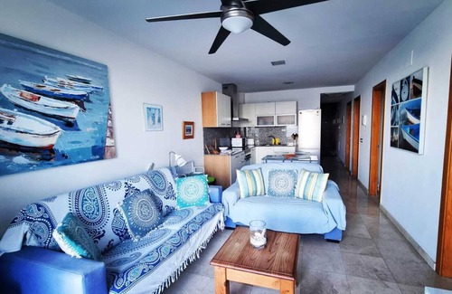 Corralejo Apartment | Beautiful Beachfront APTMTO at waters edge with stunning Ocean and Harbour views