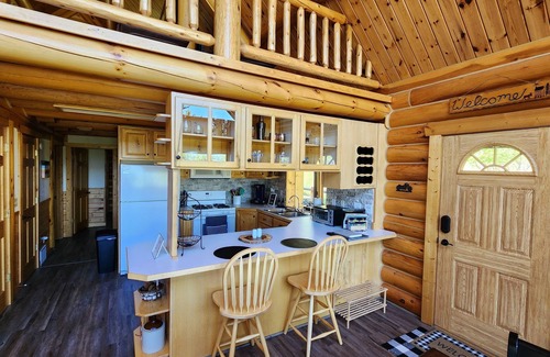 Piedmont House | Beautiful Black Hills Log Home with Loft and 360' Views!