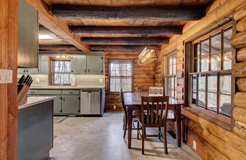 Northwest Harwinton Cabin | Beautiful brook-side log cabin on 3 private acres - 2 bed, 1.5 bath, entire home