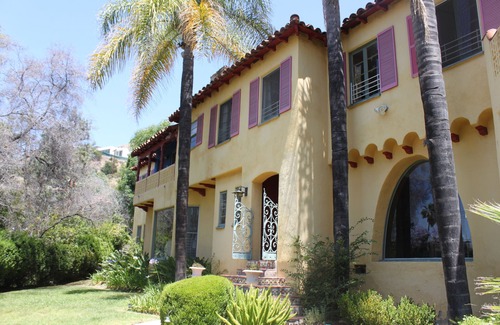 Rossmoyne House | Beautiful, colorful, unique, Spanish style home with city views of L.A/Glendale