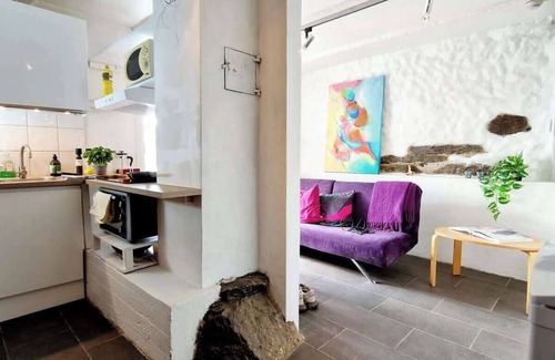 Bergen City Centre Condo | Beautiful condo near Bryggen, Balcony, Fireplace