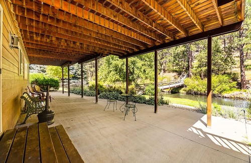 Rimrock House | Beautiful creekside home w/private washer/dryer, WiFi, fireplace, patio, & AC
