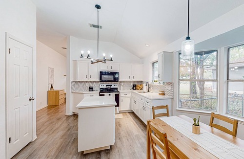 Buda House | Beautiful dog-friendly home with fireplace, large yard, hammock, W/D, and AC