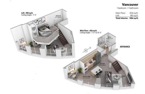 Downtown Vancouver Apartment | Beautiful Downtown Loft with full kitchen
