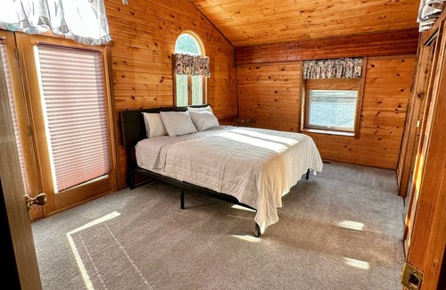 Sand Creek House | Beautiful Evans Lakefront Getaway: Private Beach, Sleeps 10!