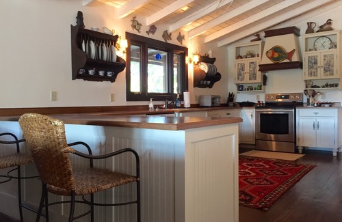 Marble Falls House | Beautiful Farmhouse Waterfront Cove with Dock and Hot Tub.