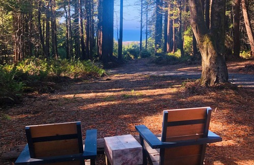 Fort Bragg Cabin | Beautiful Glamping Cabin in an old growth redwood forest with ocean views.