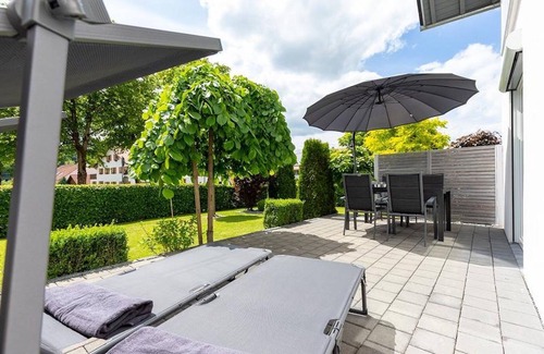 Diepoldshofen Apartment | Beautiful Holiday Apartment "Haus-Königin" with Private Terrace, Garden & Wi-Fi