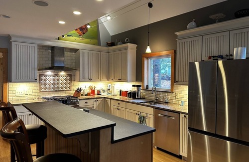 Northwest Ithaca House | Beautiful house, 150' lakefront , close to Ithaca. BBQ, firepit. Deck views.