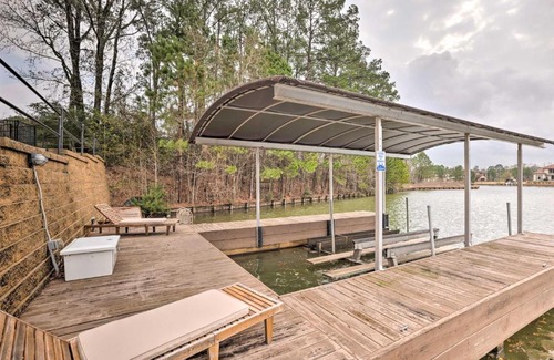 Montgomery House | Beautiful Lake Conroe Home with Private Dock!