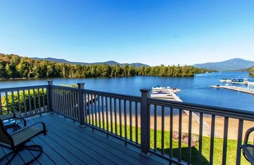 Lake Placid Condo | Beautiful Lake Views, Walk to Town, Pool, Beach!