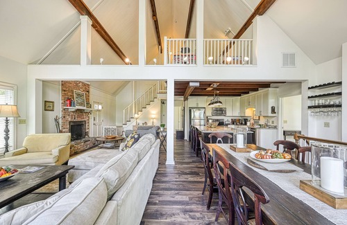Morgan II House | Beautiful lakefront home with fireplace, deck, central AC, & washer/dryer