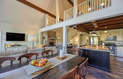 Morgan II House | Beautiful lakefront home with fireplace, deck, central AC, & washer/dryer