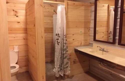 LaFayette Cabin | Beautiful, Lakefront, Mountain View Retreat for Your Group, New 300’ Waterslide.