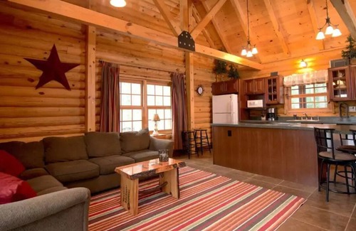 Ludington Cabin | Beautiful log cabin just minutes from the beach!