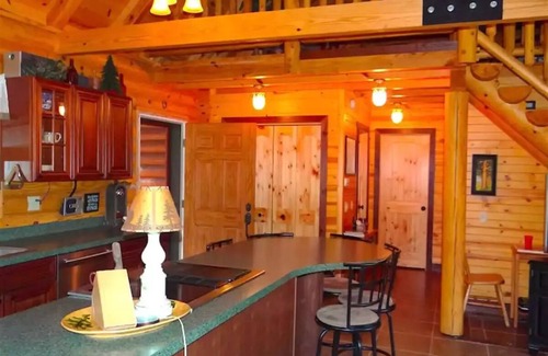 Ludington Cabin | Beautiful log cabin just minutes from the beach!