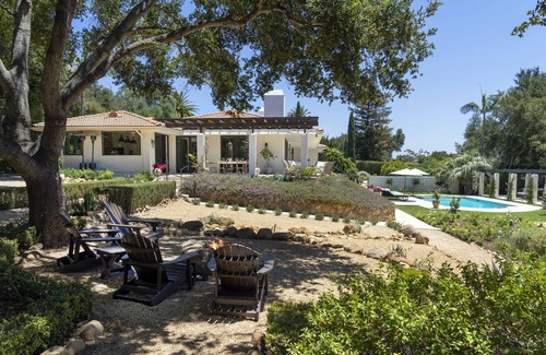 Golden Quadrangle House | Beautiful Montecito Estate with magical gardens- Renovated in 2025