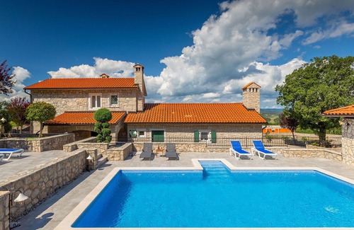 Krsan House | Beautiful private villa for 10 guests with A/C, WIFI, private pool, hot tub, TV and terrace