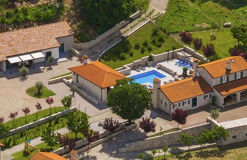 Krsan House | Beautiful private villa for 10 guests with A/C, WIFI, private pool, hot tub, TV and terrace