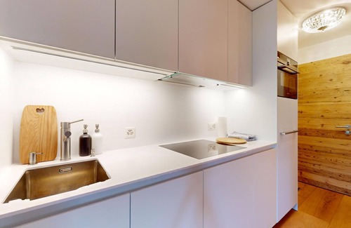 Sils-Maria Apartment | Beautiful, stylishly furnished 2-room flat on the 1st floor, in a quiet and cent