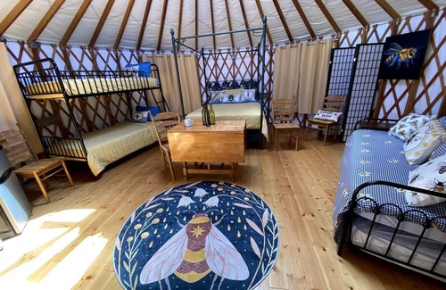 South Hartford RV Rental | Beautiful Upstate New York Luxury Camping Yurt on a Farm