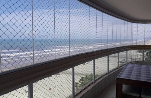 Aviacao Apartment | Beautiful view of the seafront ! Praia Grande - Aviation