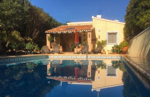 Denia Villa | Beautiful Villa Enclosed Mature Gardens Private Floodlit Pool, Wonderful Views