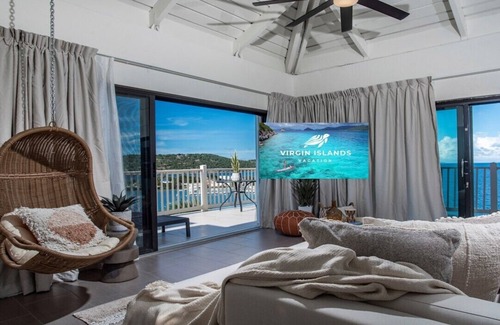 Frydendal Villa | Beautiful Villa with wrap around deck with views as far as Tortola