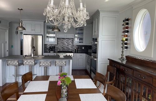 Old Saybrook House | Beautiful waterfront home with private sand beach and amazing views