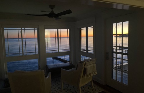 Old Saybrook House | Beautiful waterfront home with private sand beach and amazing views