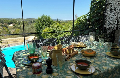 Aigues-Vives House | Beautifully restored wine makers house with private pool and lovely view