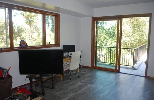 La Canada Flintridge House | Bedroom and Living Room for a quiet guest