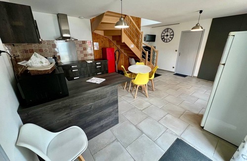 Lussac-les-Chateaux Apartment | Bedroom for up to 4 people