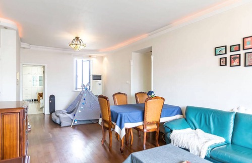 Shanghai Apartment | Bedroom with private bath and amazing city view