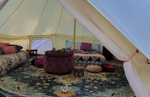 Shingletown RV Rental | Bell Tent at Bigfoot Lodging Lassen
