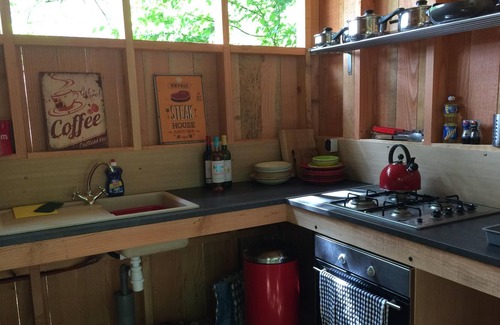 Mialet RV Rental | Bell Tent Glamping with heated pool, four tents let as one unit