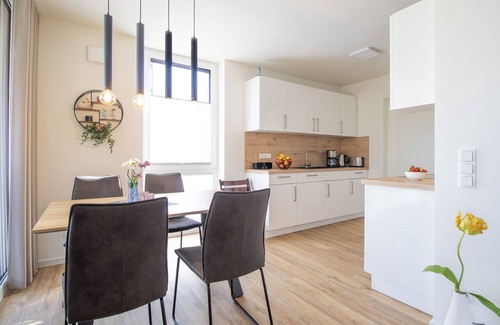 Marienleuchte Apartment | BeltBlick 26 - first floor. Sauna. Sea view. Family time.