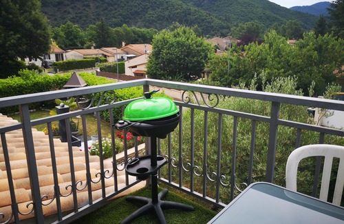 Digne-les-Bains Apartment | Ben apartment design balcony with beautiful view on our mountains special biker